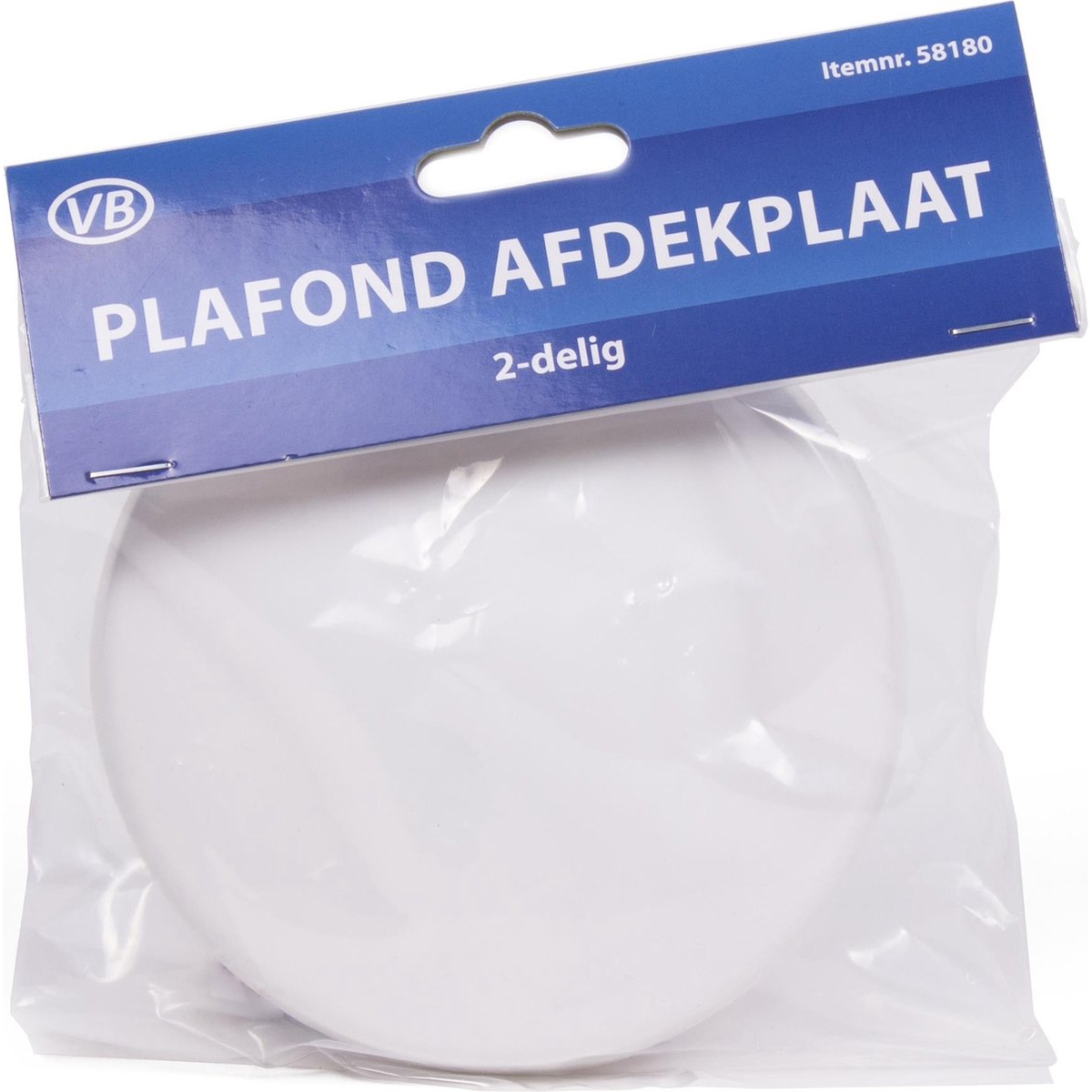 VB Ronde plafondplaat - kunststof - Ø 125 mm - wit2