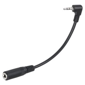Audio Kabel - 2.5mm Jack (m) naar 3.5mm Jack (v) - 0.17 m - Zwart