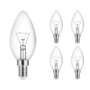 Technik E14 Gloeilamp 40W - 350lm - 2700K - Extra Warm Wit - Kaarslamp B35 - 5 stuks