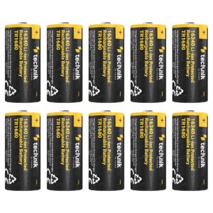 Technik Oplaadbare Lithium Batterij - Li-ion - 16340 / RCR123 / TR1680 - 800mAh  - 3.7V - 10 stuks