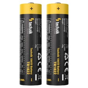 Technik Oplaadbare Lithium Batterij - Li-ion - 18650 / TR1822 - 2200mAh - 3.7V - 2 stuks
