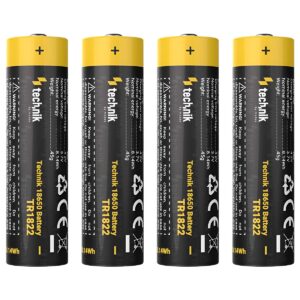 Technik Oplaadbare Lithium Batterij - Li-ion - 18650 / TR1822 - 2200mAh - 3.7V - 4 stuks