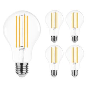 Modee E27 LED Filament Lamp 12W - 1521lm - 2700K - Extra Warm Wit - LED Lamp A70 - Vervangt 100W Gloeilamp - 5 stuks