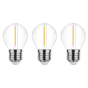Modee E27 LED Filament Lamp 1W - 70lm - 2700K - Extra Warm Wit - LED Kogellamp G45 - Vervangt 10W Gloeilamp - 3 stuks