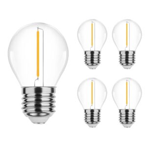 Modee E27 LED Filament Lamp 1W - 70lm - 2700K - Extra Warm Wit - LED Kogellamp G45 - Vervangt 10W Gloeilamp - 5 stuks