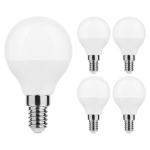 Modee E14 LED Filament Lamp 4.9W - 470lm - 4000K - Neutraal Wit - LED Kogellamp G45 - Vervangt 40W Gloeilamp - 5 stuks