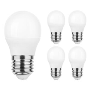 Modee E27 LED Filament Lamp 4.9W - 470lm - 2700K - Extra Warm Wit - LED Kogellamp G45 - Vervangt 40W Gloeilamp - 5 stuks