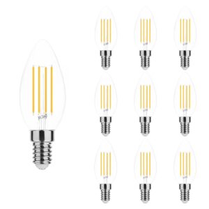 Modee E14 LED Filament Lamp 5.9W - 806lm - 4000K - Neutraal Wit - Dimbaar - LED Kaarslamp B35 - Vervangt 60W Gloeilamp - 10 stuks