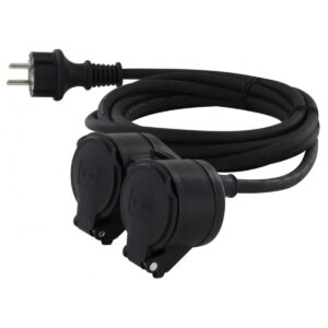 Chacon Tweeweg Verlengsnoer 10 meter - 3x1.5mm² - H07RN-F3 - Geaard - IP65 - Zwart