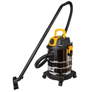 Blow Bouwstofzuiger 1300W + Stopcontact 2000W - 25L - 240V - 4 meter Snoer - Nat & Droog zuiger - Zwart/Geel
