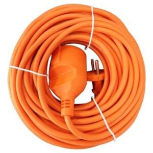 Plastrol Tuinverlengkabel Oranje - 30 meter - PVC - 2x1mm² - H05VV-F2 - Niet Geaard - IP44