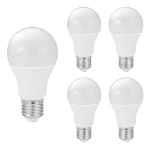 Kobi LED Lamp E27 10W - 950lm - 6000K - 230V - Standaardvorm - Voor Garage, Spiegelverlichting of Kelder - 5 stuks