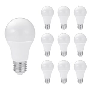 Kobi LED Lamp E27 10W - 950lm - 6000K - 230V - Standaardvorm - Voor Garage, Spiegelverlichting of Kelder - 10 stuks