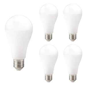 Kobi LED Lamp E27 15W - 1500lm - 3000K - 230V - Standaardvorm - Voor Grote Armaturen, Eetkamer of Woonruimte - 5 stuks