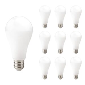 Kobi LED Lamp E27 15W - 1500lm - 3000K - 230V - Standaardvorm - Voor Grote Armaturen, Eetkamer of Woonruimte - 10 stuks