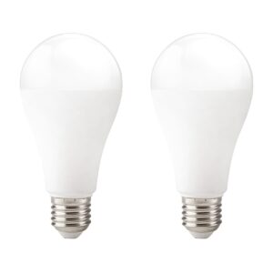 Kobi LED Lamp E27 15W - 1500lm - 4000K - 230V - Standaardvorm - Voor Functionele Verlichting op Werkplek of Garage - 2 stuks