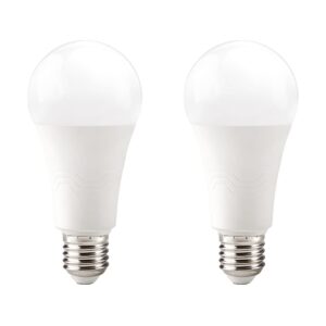 Kobi LED Lamp E27 18W - 2000lm - 3000K - 230V - Standaardvorm - Voor Hoge Lichtbehoefte in Woonkamer of Werkruimte - 2 stuks