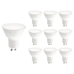 Kobi LED Spot GU10 5W - 400lm - 3000K - 230V - Voor Inbouwspot, Woonkamer of Keukenkast - GU10 Fitting - 10 stuks