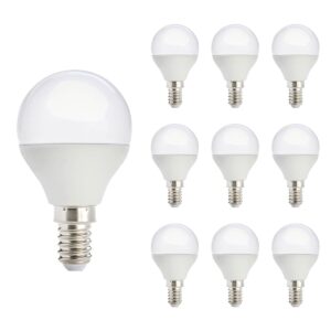 Kobi LED Lamp Mini Bolvorm E14 8.5W - 806lm - 3000K - 230V - Voor Tafellamp, Nachtkastlamp of Compact Armatuur - 10 stuks