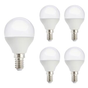 Kobi LED Lamp Mini Bolvorm E14 8.5W - 806lm - 6500K - 230V - Voor Spiegelkast, Toilet of Technische Ruimte - 5 stuks