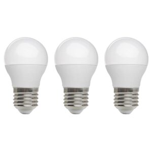 Kobi LED Lamp Mini Bolvorm E27 7W - 600lm - 3000K - 230V - Voor Vintage Armaturen, Badkamer of Eettafel - 3 stuks