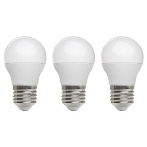 Kobi LED Lamp Mini Bolvorm E27 8.5W - 806lm - 6500K - 230V - Voor Werkplek, Spiegelverlichting of Hal - 3 stuks