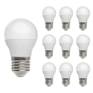 Kobi LED Lamp Mini Bolvorm E27 8.5W - 806lm - 6500K - 230V - Voor Werkplek, Spiegelverlichting of Hal - 10 stuks