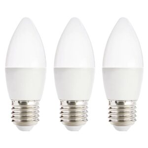 Kobi LED Lamp Kaarsvorm E27 7W - 600lm - 3000K - 230V - Voor Slaapkamer, Eettafel of Gangverlichting - 3 stuks