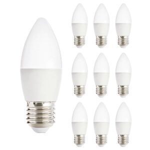Kobi LED Lamp Kaarsvorm E27 7W - 600lm - 6500K - 230V - Voor Spiegelverlichting of Technische Omgeving - 10 stuks