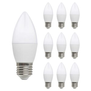 Kobi LED Lamp Kaarsvorm E27 8.5W - 806lm - 3000K - 230V - Voor Woonkamer, Plafondlamp of Wandverlichting - 10 stuks