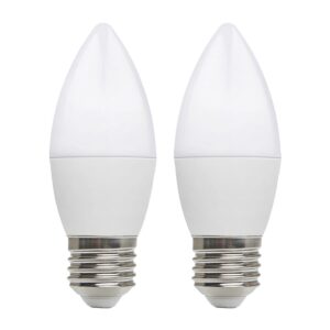 Kobi LED Lamp Kaarsvorm E27 8.5W - 806lm - 3000K - 230V - Voor Woonkamer, Plafondlamp of Wandverlichting - 2 stuks