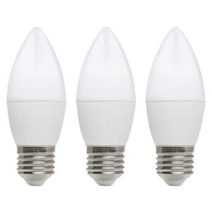 Kobi LED Lamp Kaarsvorm E27 8.5W - 806lm - 4000K - 230V - Voor Hal, Overloop of Werkplek - 3 stuks