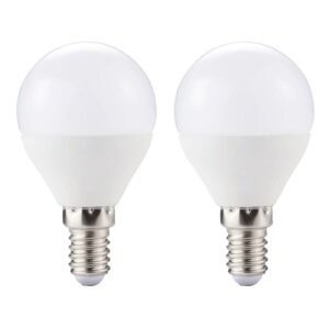 Kobi LED Lamp Mini Bolvorm E14 4.5W - 420lm - 4000K - 230V - Voor Wandlamp of Spiegelverlichting - 2 stuks
