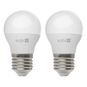 Kobi LED Lamp Mini Bolvorm E27 6W - 470lm - 3000K - 230V - Voor Woonkamer, Plafondlamp of Bedlamp - 2 stuks