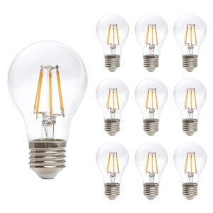 Kobi LED Filamentlamp E27 7W - 806lm - 3000K - 360° - 230V - Standaardvorm - Voor Woonkamer, Hanglamp of Plafondlamp - 10 stuks