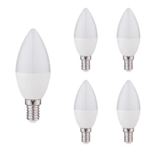 Kobi LED Lamp E14 6W - 470lm - 6000K - 230V - Voor Werkplek, Spiegelverlichting of Opslag - Kaarsvorm - 10 stuks