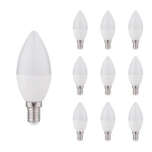 Kobi LED Lamp E14 6W - 470lm - 6000K - 230V - Voor Werkplek, Spiegelverlichting of Opslag - Kaarsvorm - 2 stuks