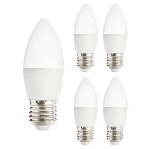 Kobi LED Lamp E27 6W - 470lm - 6000K - 230V - Voor Technische Verlichting of Spiegelkast - Kaarsvorm - 5 stuks