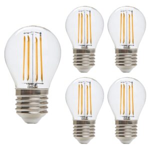 Kobi LED Filamentlamp E27 4W - 470lm - 3000K - 360° Licht - 230V - Kaarsvorm - Voor Woonruimte, Bedlamp of Vintage Armaturen - 5 stuks
