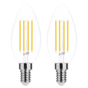 Modee E14 LED Lamp Dimbaar 7W - 806lm - 4000K - Neutraal Wit - LED Filament Kaarslamp B35 - Vervangt 50W Halogeen Gloeilamp - 2 stuks