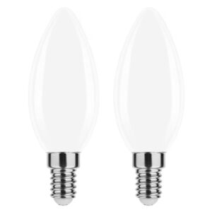 Modee E14 LED Lamp 7W - 806lm - 2700K - Warm Wit - LED Filament Melkglas Kaarslamp B35 - Vervangt 50W Halogeen Gloeilamp - 2 stuks