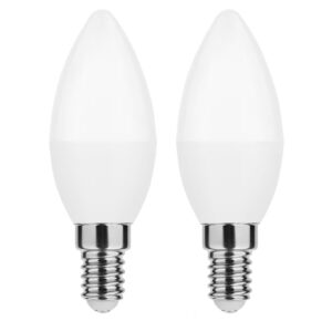 Modee E14 LED Lamp 4.9W - 470lm - 6000K - Daglicht Wit - LED Kaarslamp B35 - Vervangt 40W Halogeen Gloeilamp - 2 stuks