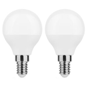Modee E14 LED Lamp 7W - 700lm - 6000K - Daglicht Wit - LED Globe Mini P45 - Vervangt 54W Halogeen Gloeilamp - 2 stuks