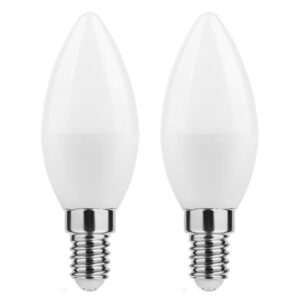 Technik E14 LED Lamp 4.9W - 490lm - 2700K - Warm Wit - LED Kaarslamp B35 - Vervangt 45W Halogeen Gloeilamp - 2 stuks