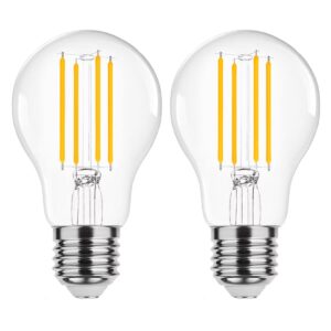 Modee E27 LED Lamp Dimbaar 8W - 1055lm - 4000K - Neutraal Wit - LED Filament Globe A60 - Vervangt 75W Halogeen Gloeilamp - 2 stuks