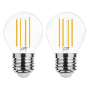 Modee E27 LED Lamp 4W - 470lm - 2700K - Warm Wit - LED Filament Globe Mini P45 - Vervangt 40W Halogeen Gloeilamp - 2 stuks