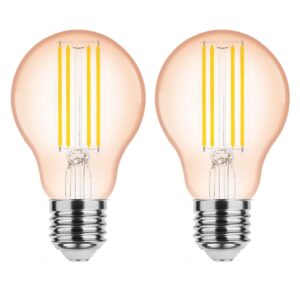 Modee E27 LED Lamp 4W - 360lm - 1800K - Warm Wit - LED Filament Amber Globe A60 - Vervangt 28W Halogeen Gloeilamp - 2 stuks