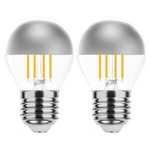 Modee E27 LED Lamp 4W - 400lm - 2700K - Warm Wit - LED Filament Globe Mini P45 Kopspiegellamp - Vervangt 40W Halogeen Gloeilamp - 2 stuks