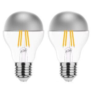 Modee E27 LED Lamp 4W - 400lm - 2700K - Warm Wit - LED Filament Kopspiegellamp Globe A60 - Vervangt 35W Halogeen Gloeilamp - 2 stuks