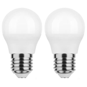 Modee E27 LED Lamp 7W - 700lm - 6000K - Daglicht Wit - LED Globe Mini P45 - Vervangt 54W Halogeen Gloeilamp - 2 stuks